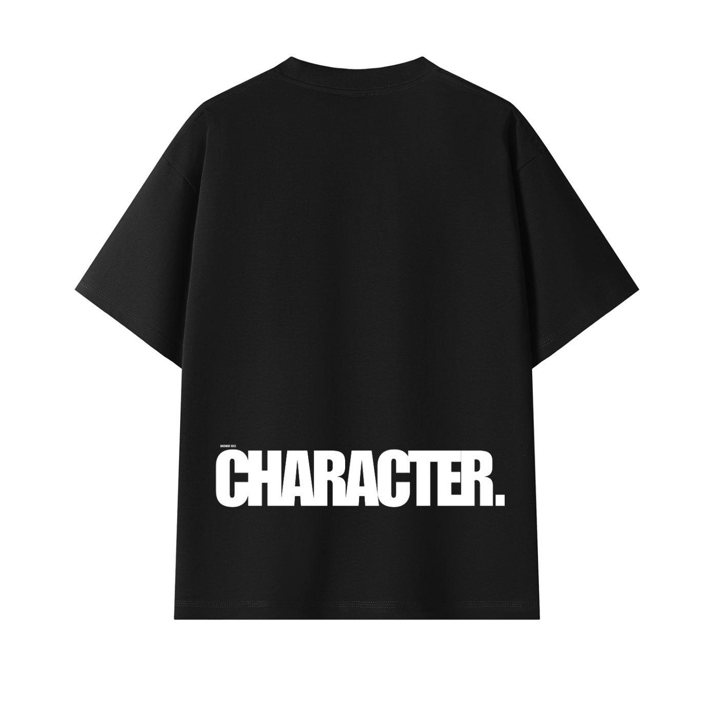 COLEFIELD CHARACTER Archive 003 black oversized t-shirt back view